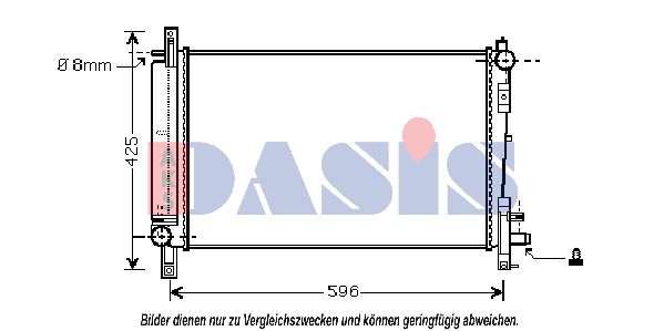 AKS DASIS Радиатор, охлаждение двигателя 520045N